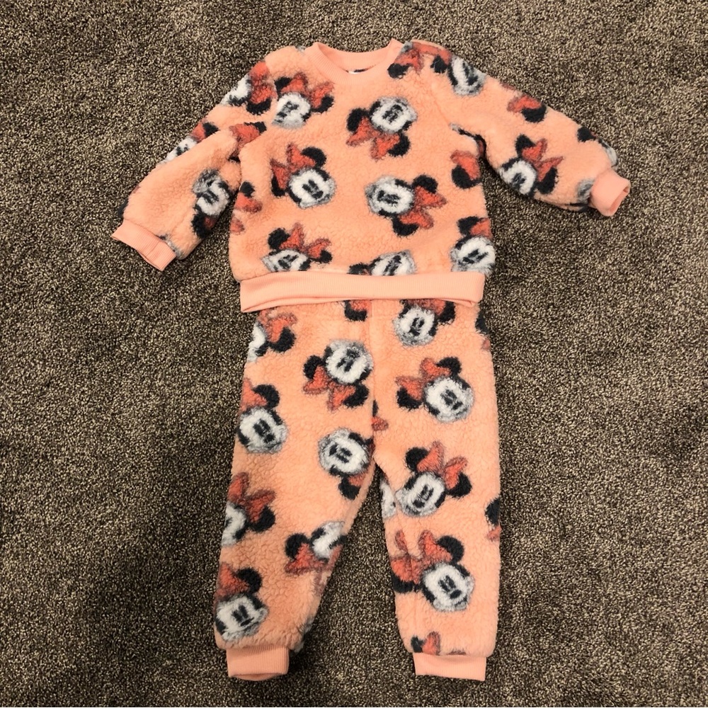 Disney baby Minnie Mouse Sherpa jogger set 12 months